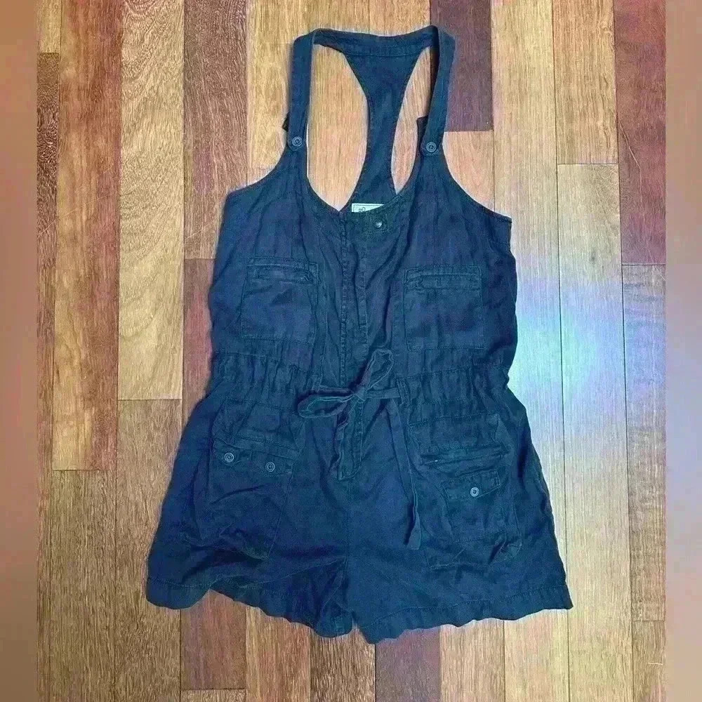 French Connection | Dark grey one piece shorts romper jumpsuit size 8 or medium